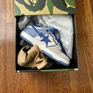 BAPE SK8 STA #5 Sneakers in Grey & Blue